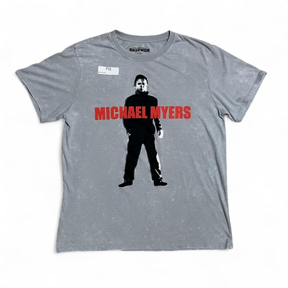 Michael Myers John Carpenters Halloween Graphic Tee - Gray